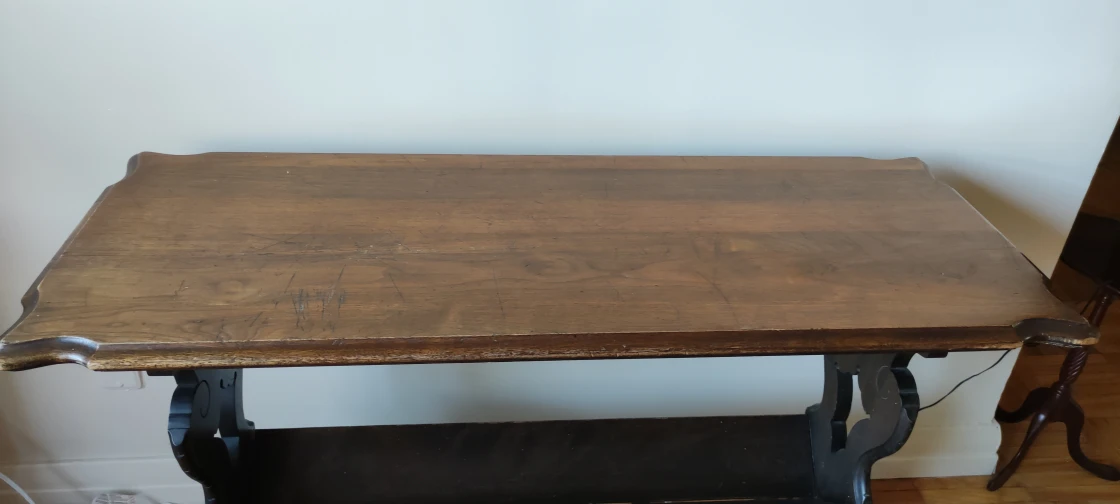 MUST GO ASAP!!! Vintage, solid wood TV/hall table or vanity image indicator(4)