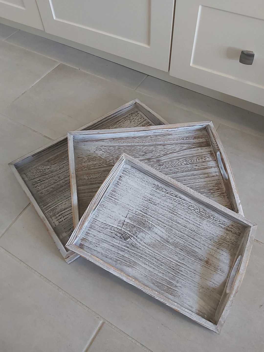 Rustic Wooden Serving Trays (Set of 3) thumbnail