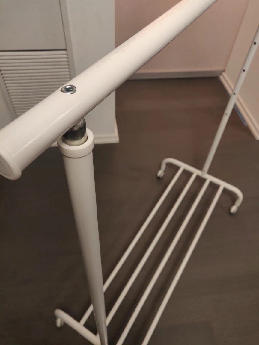 RIGGA White Rolling Standing Clothing Rack - photo 4