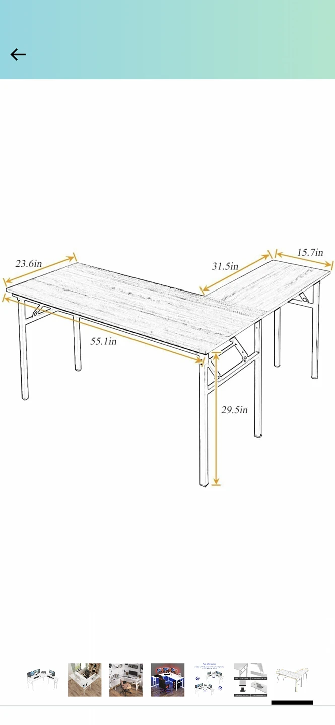 L shape corner desk white - photo 4