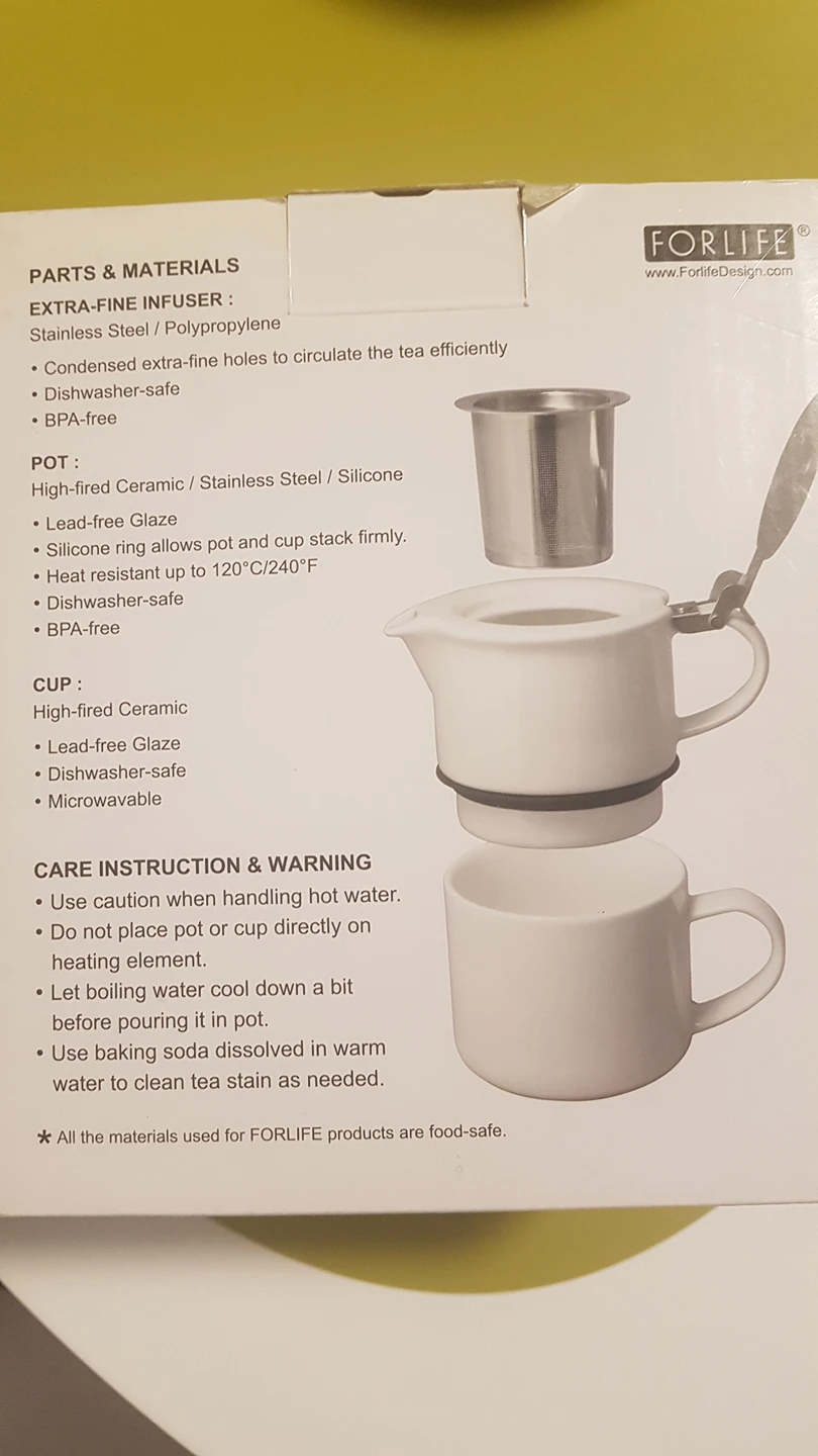 Forlife tea for one "ceramics teapot" 14 oz thumbnail