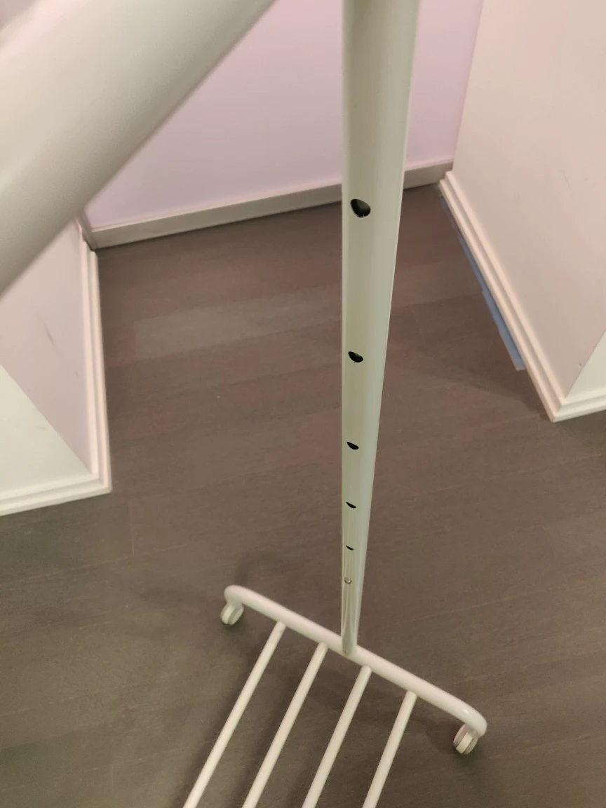 RIGGA White Rolling Standing Clothing Rack - photo 2
