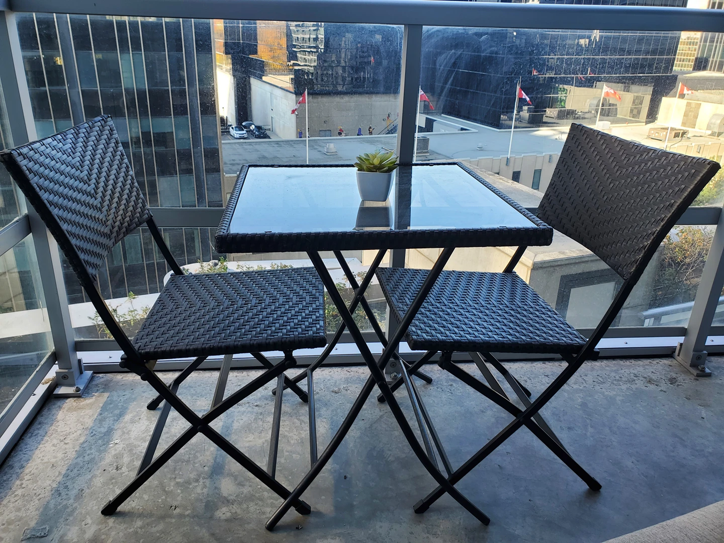 Bistro set outdoors