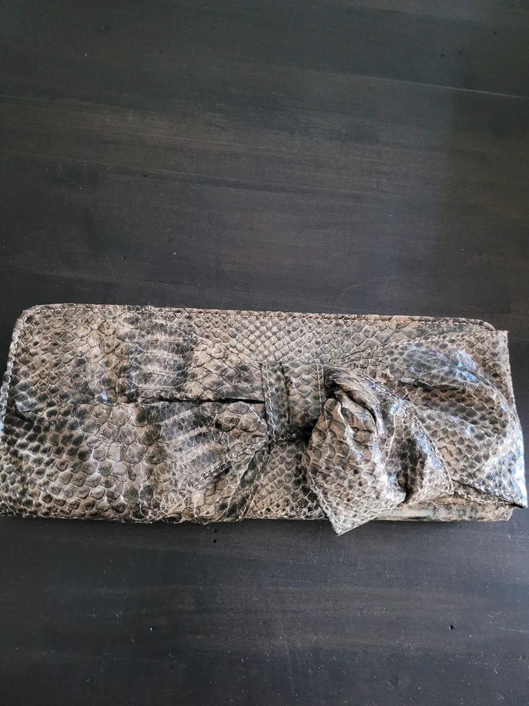 Nine West Snakeskin Clutch NWT