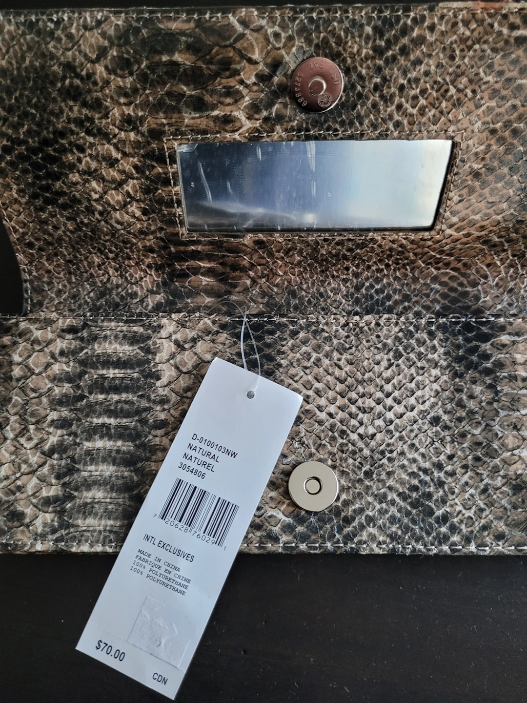 Nine West Snakeskin Clutch NWT - photo 4