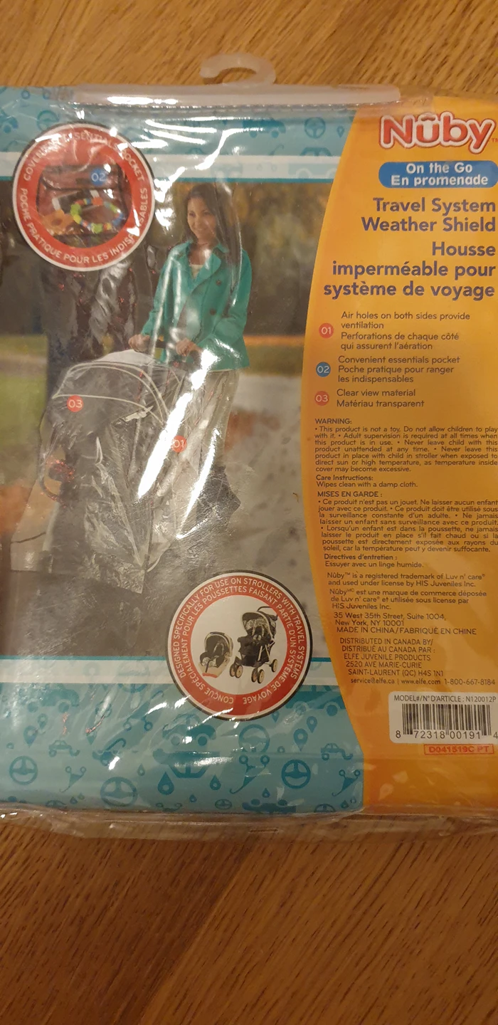 Nuby stroller rain cover