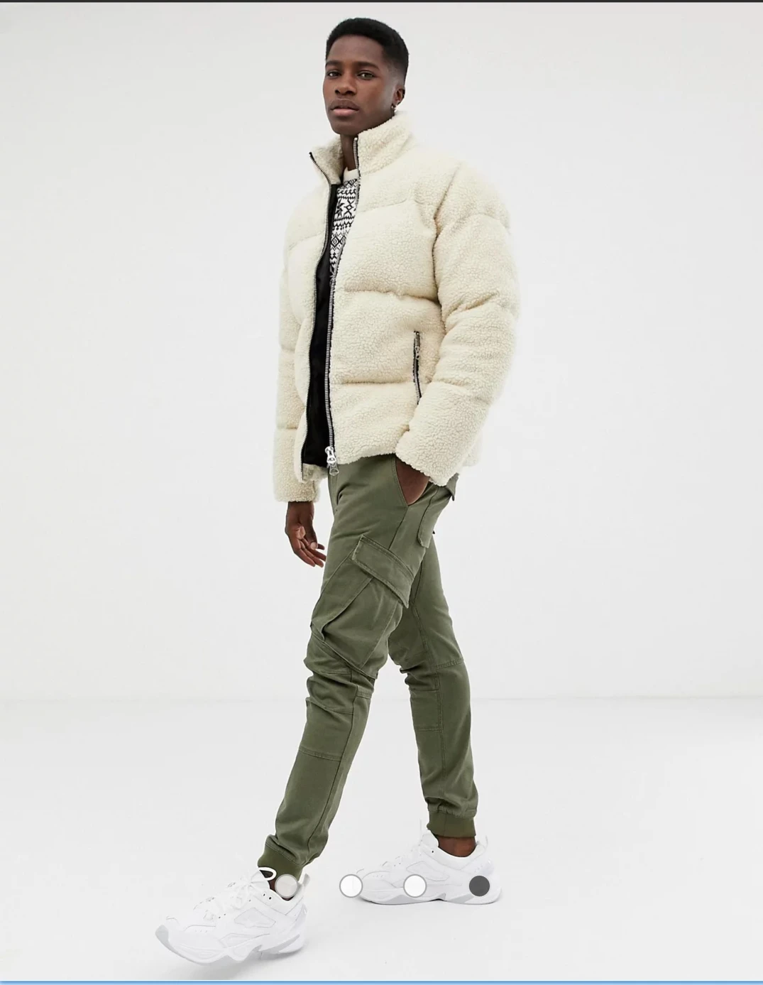 Fleece Puffer Winter Parka Jacket size M - photo 4