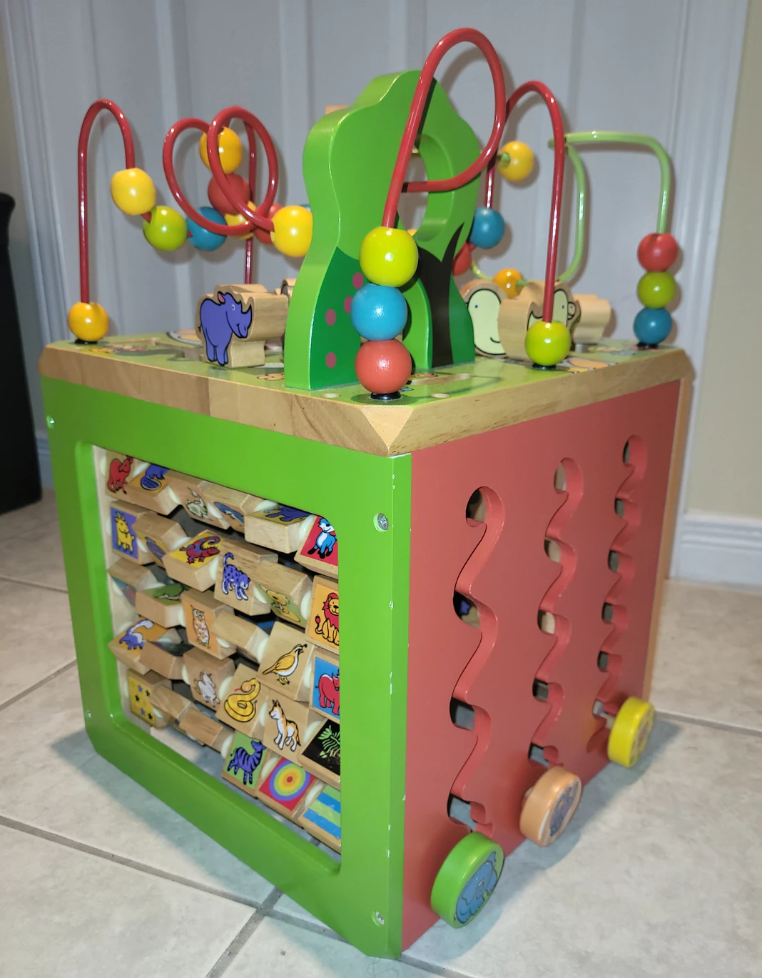Zany Zoo Activity Wooden Cube