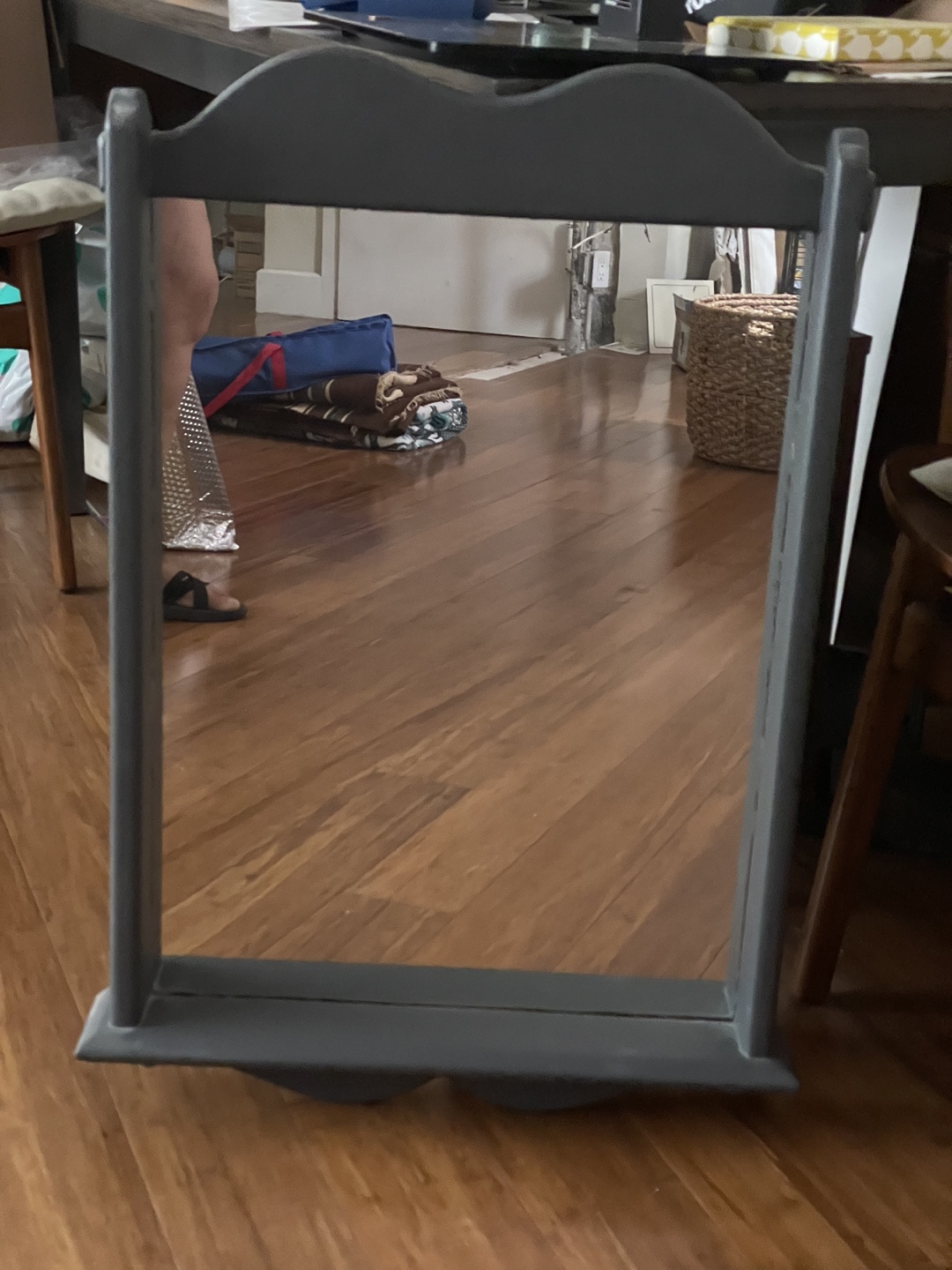 Vintage Solid Wood Wall Mirror - photo 2