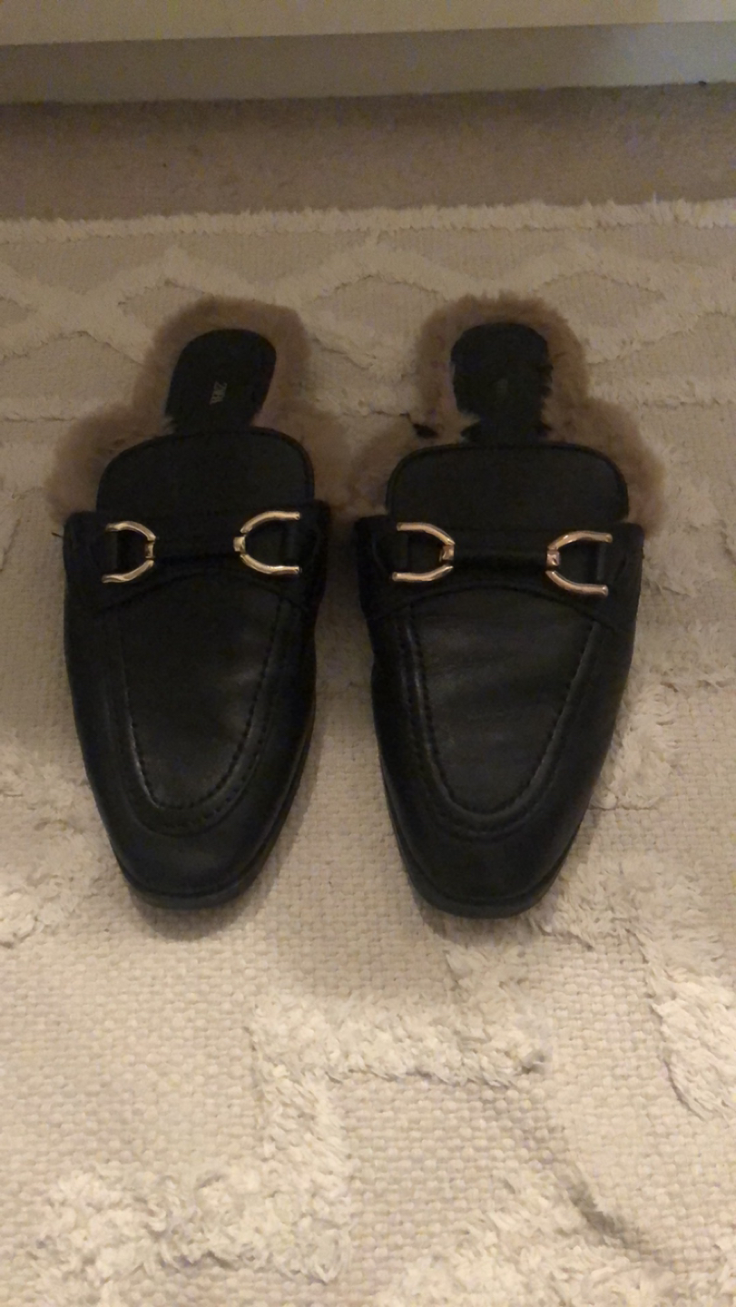 Zara mules lined with fur - photo 3