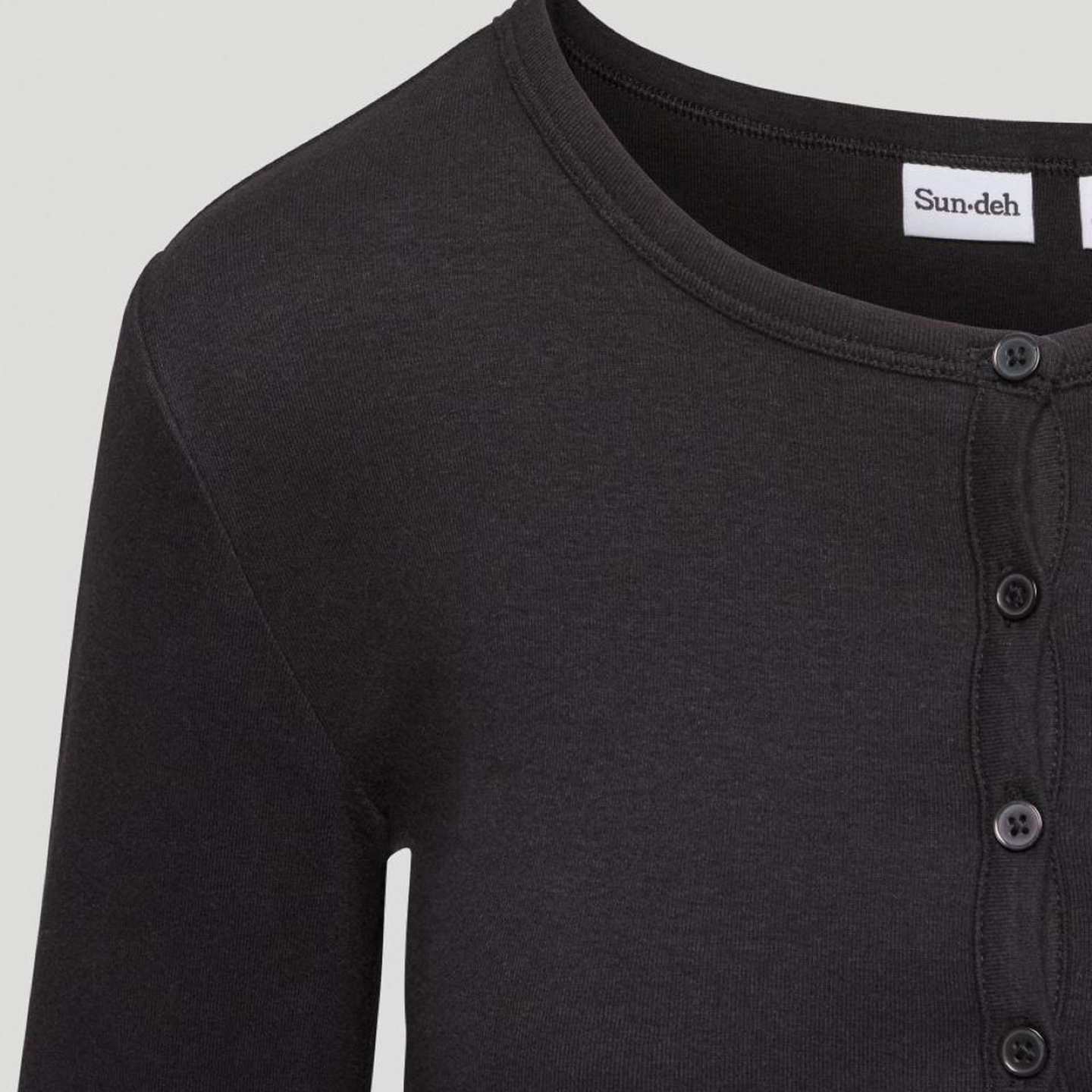 Aritzia Sunday Best Apple Long Sleeve Top In Black Size XS - photo 3
