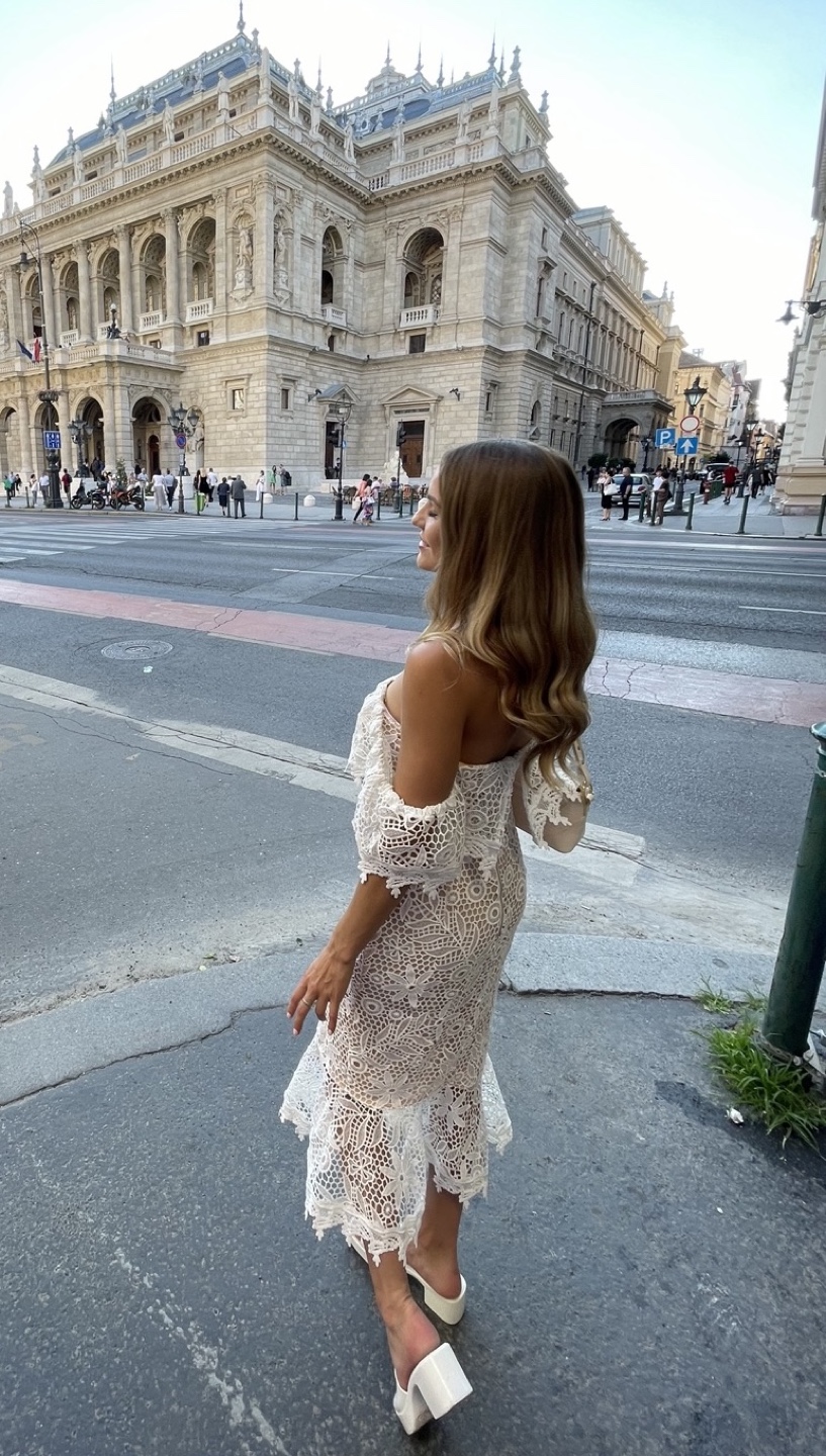Lace white dress