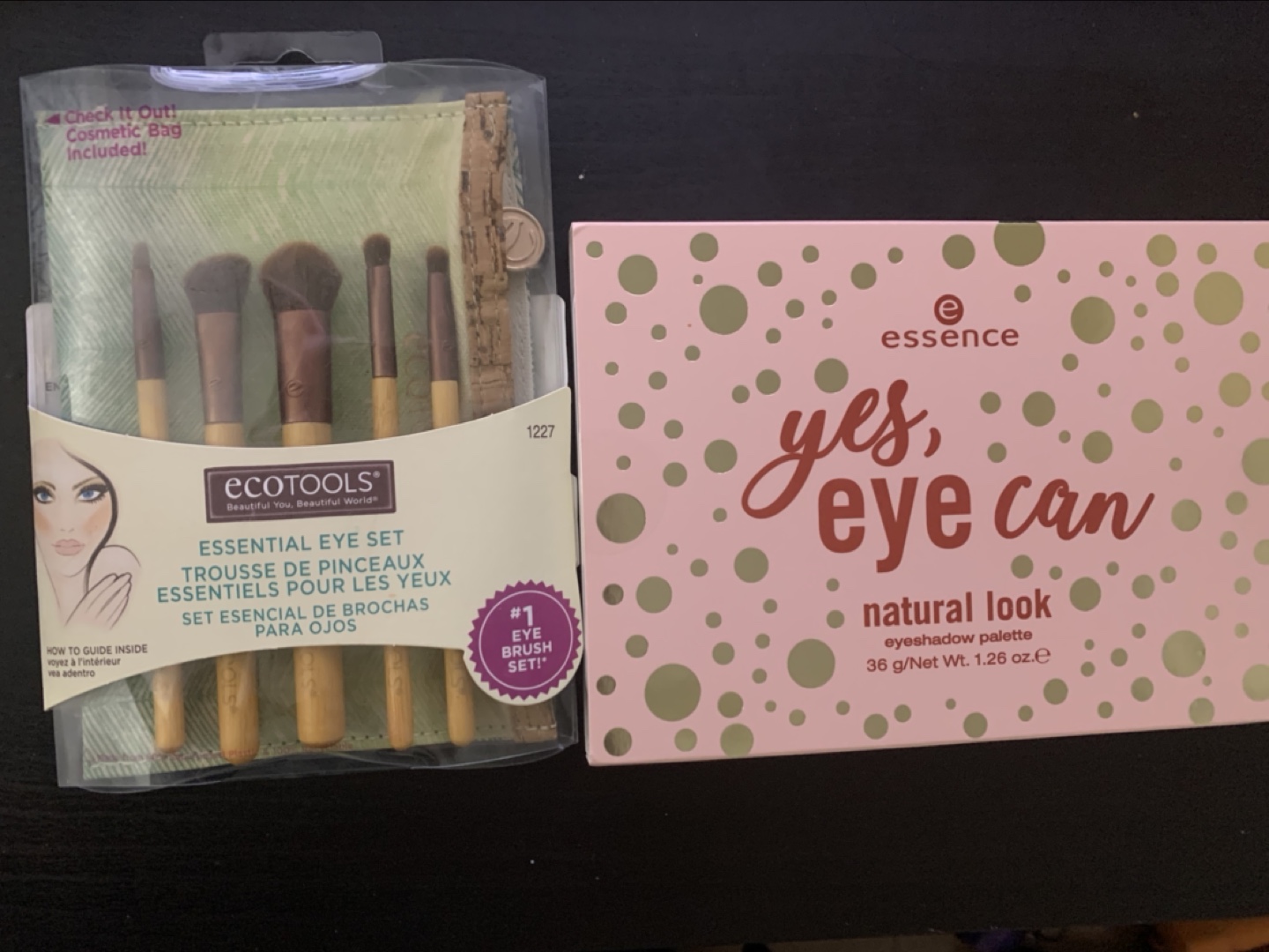 brand new - essence palette and ecotools eyeshadow brush set thumbnail