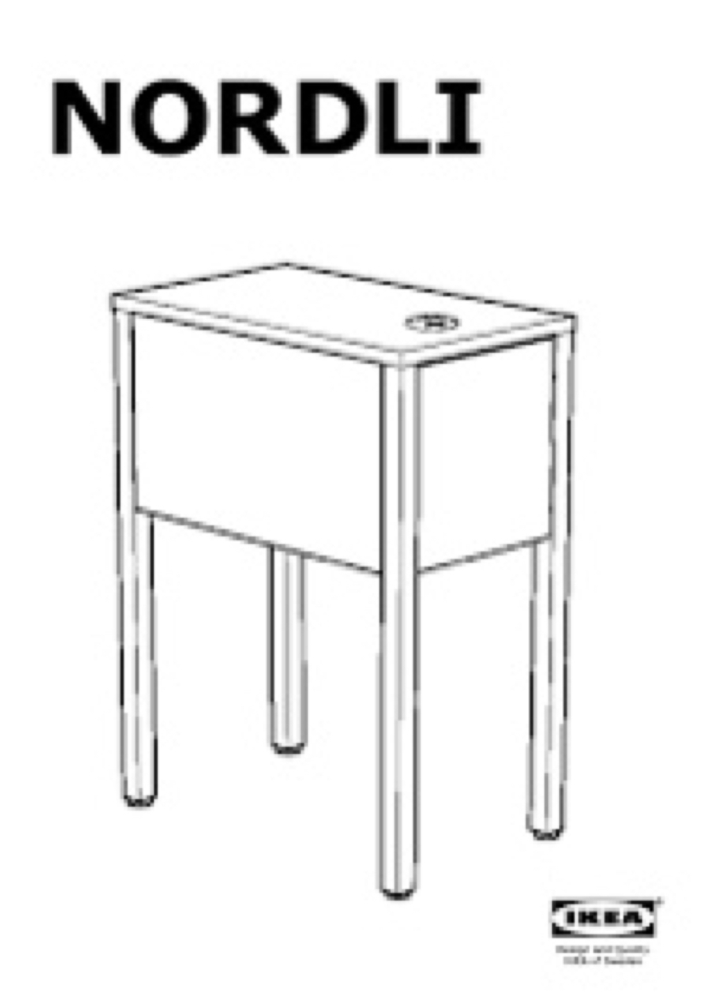 Ikea Nordli bedside table / nightstand - narrow - photo 5