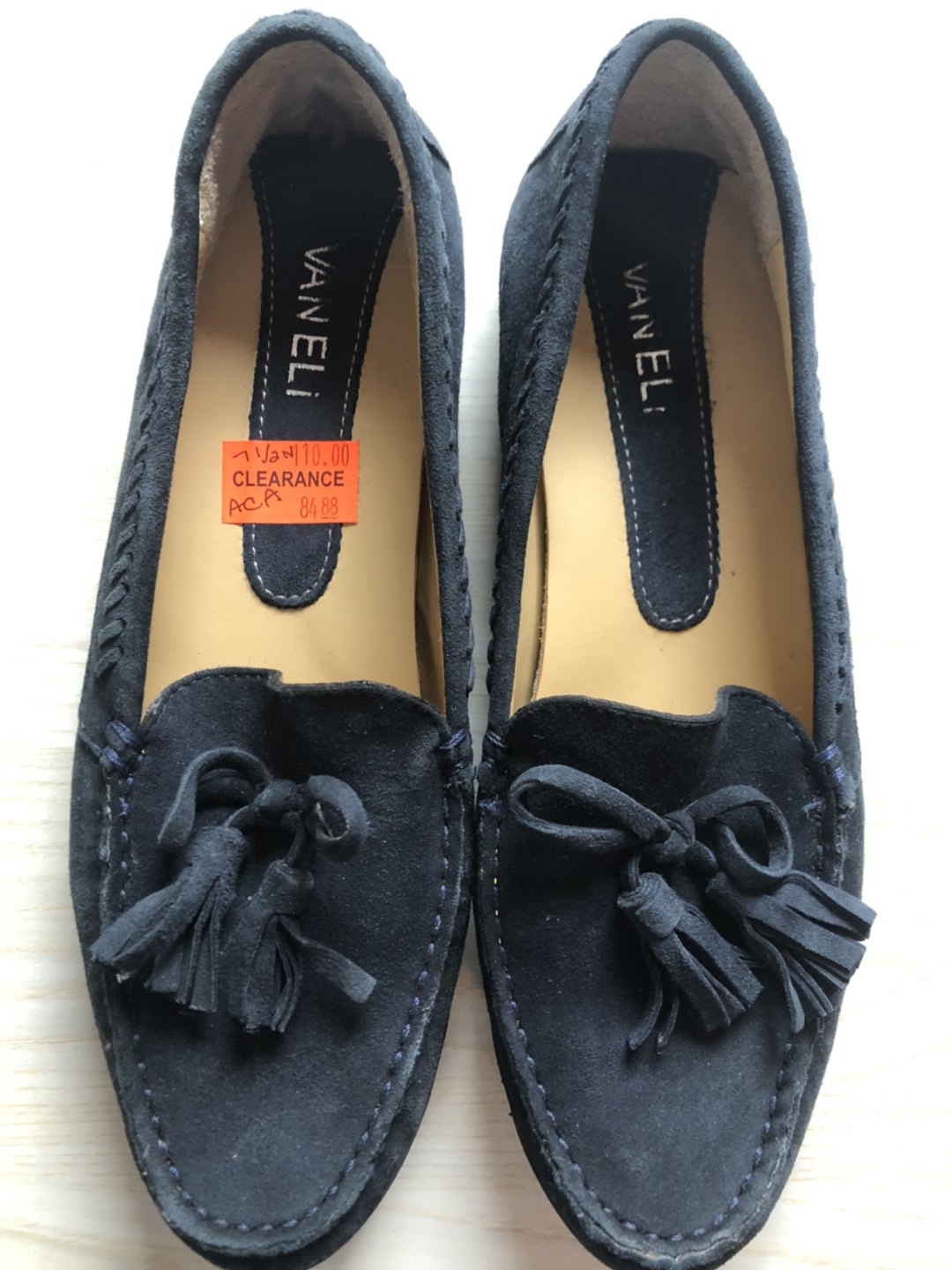 NEW Vanelli blue suede shoes size 7.5N thumbnail