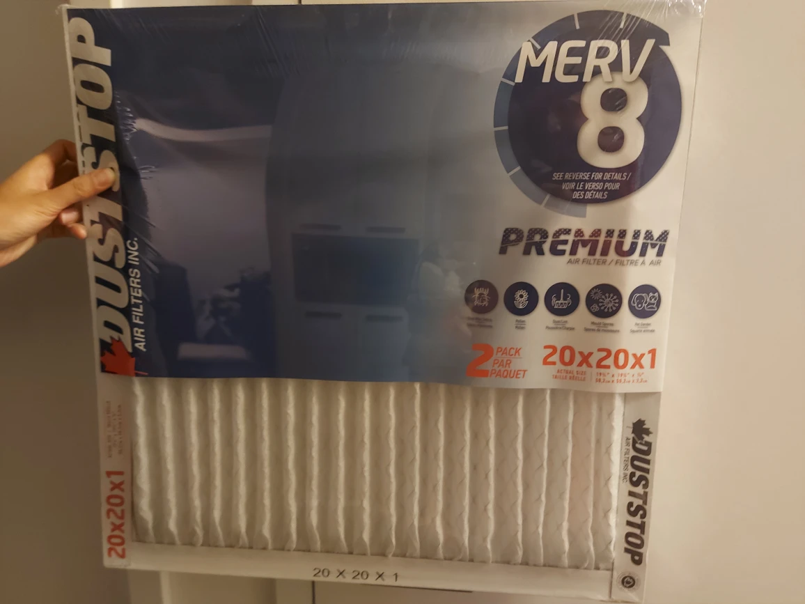 Merv 8 Premium Air Filters 20x20x1 (pack of 2) thumbnail
