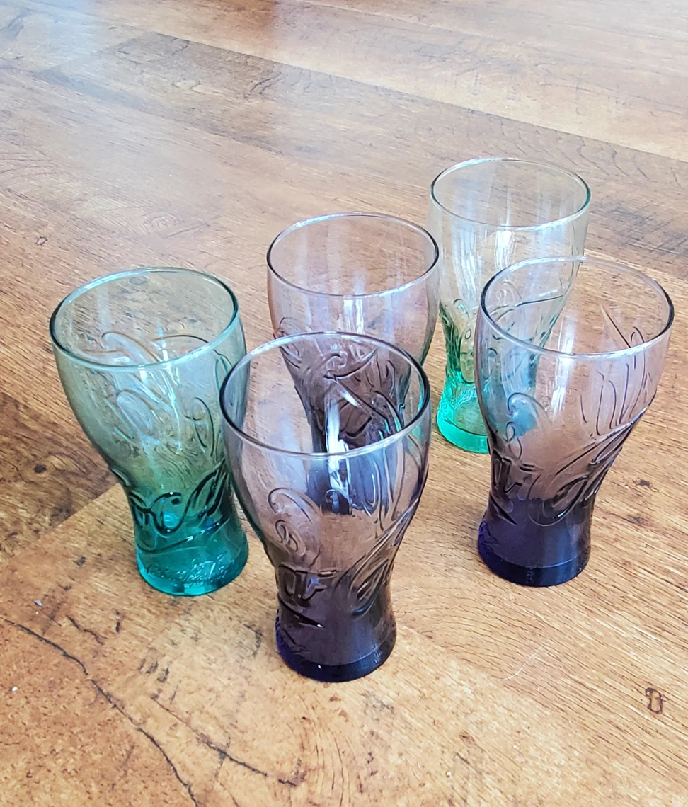 Vintage Coca-Cola Glasses - Set of 5 thumbnail
