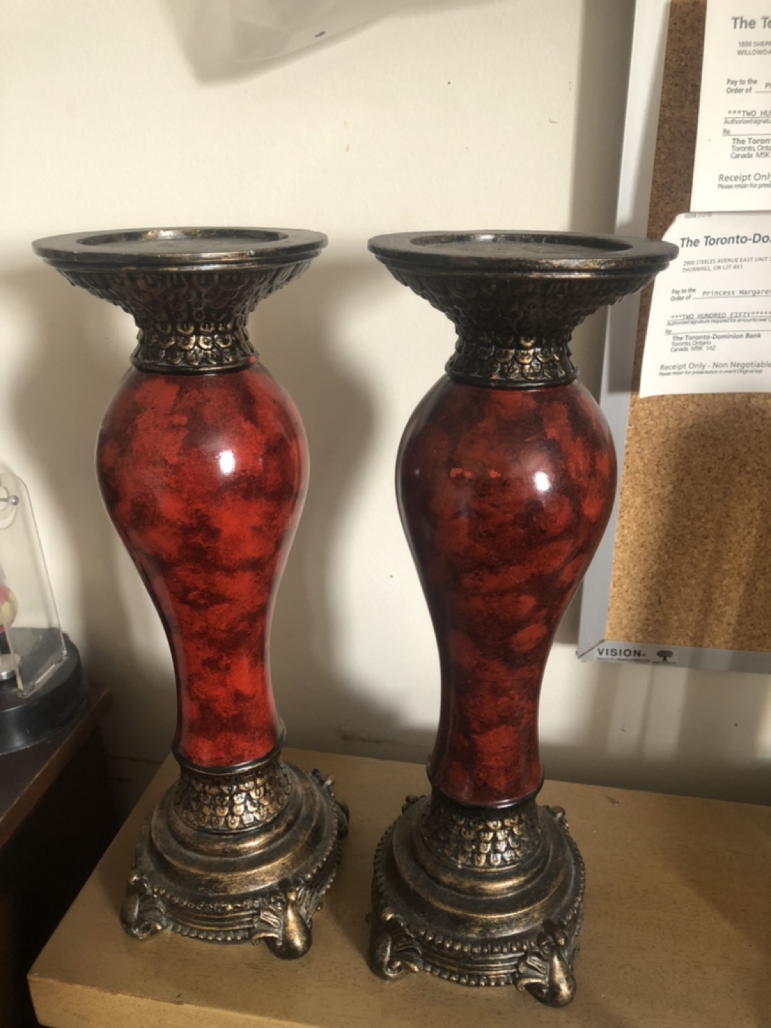 Pair of candle holders