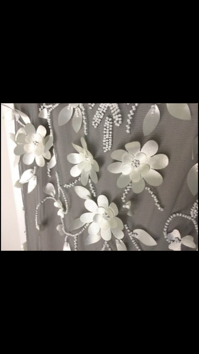 Adrianna Papell Hand-beaded 3D Floral Strapless Dress/Gown - photo 4