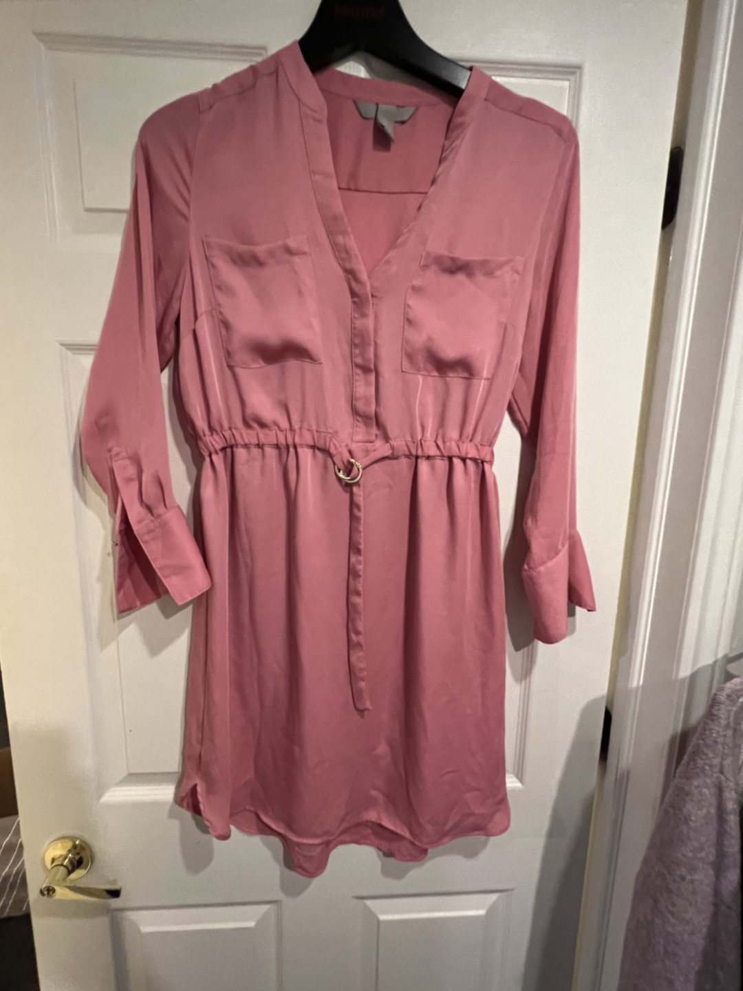 Shirt dress pinky
