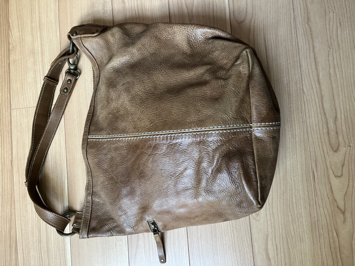 Roots Leather Saddle Bag