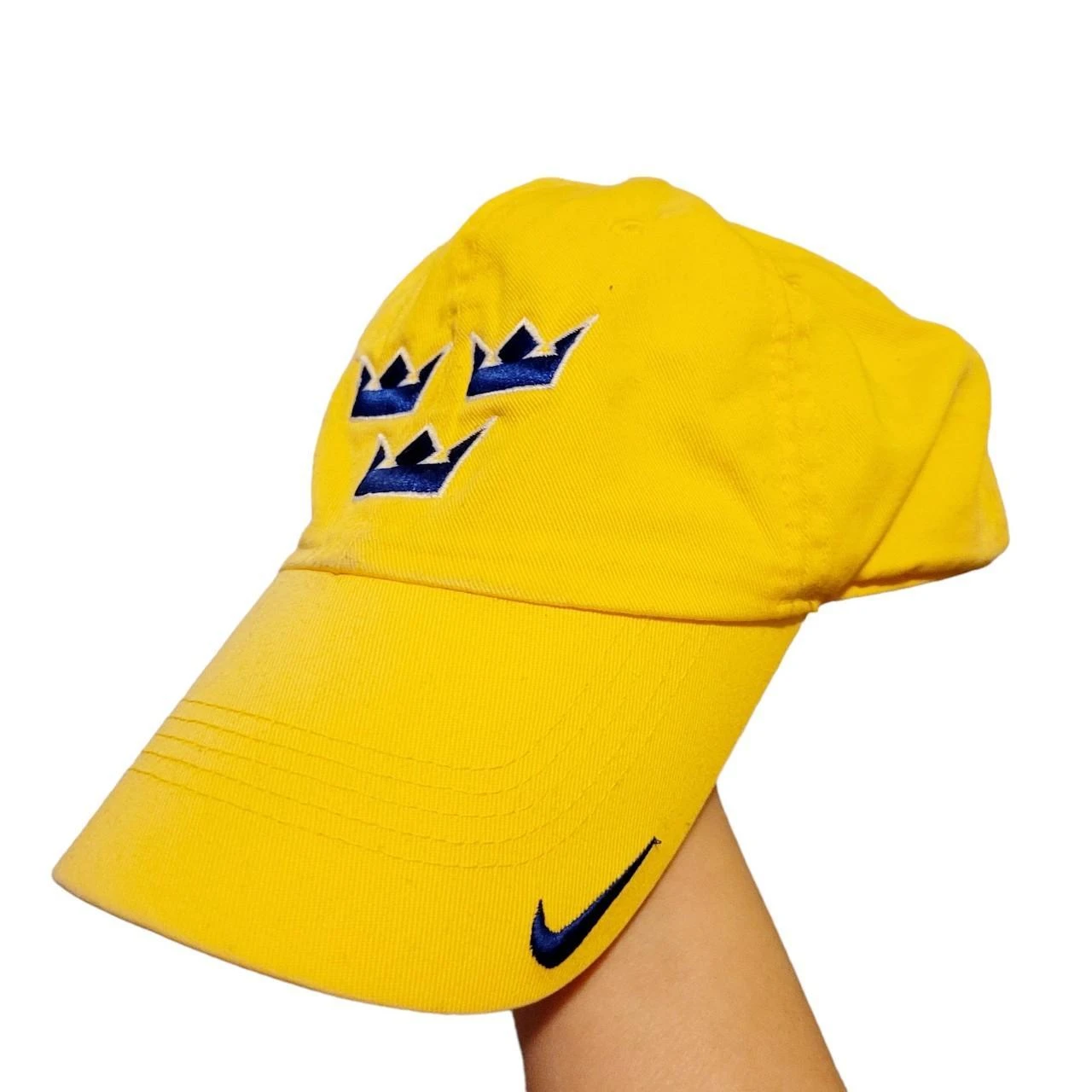 Vintage Nike yellow snapback hat cap thumbnail
