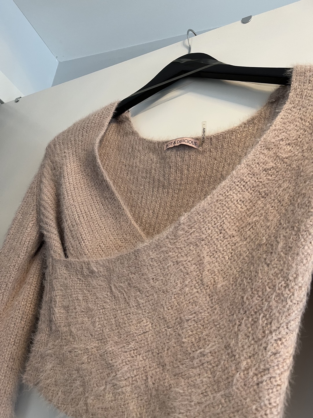 M Boutique cropped V-neck wrap sweater - photo 3