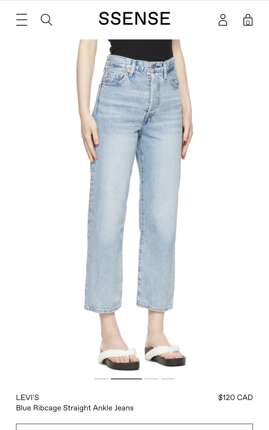Levi’s ribcage straight ankle jeans