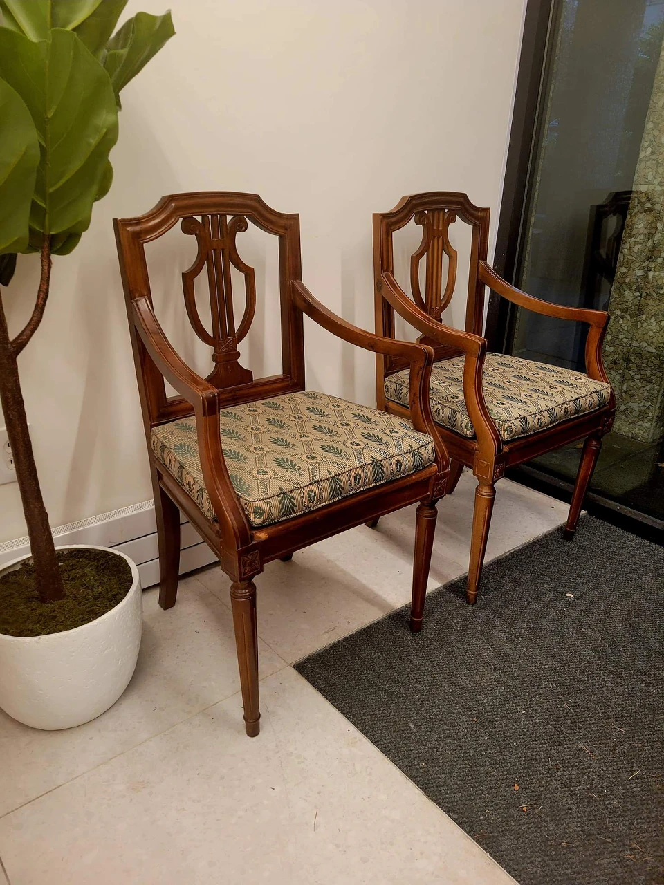 Vintage Solid Wood Frame Arm Chairs. 130 for both thumbnail