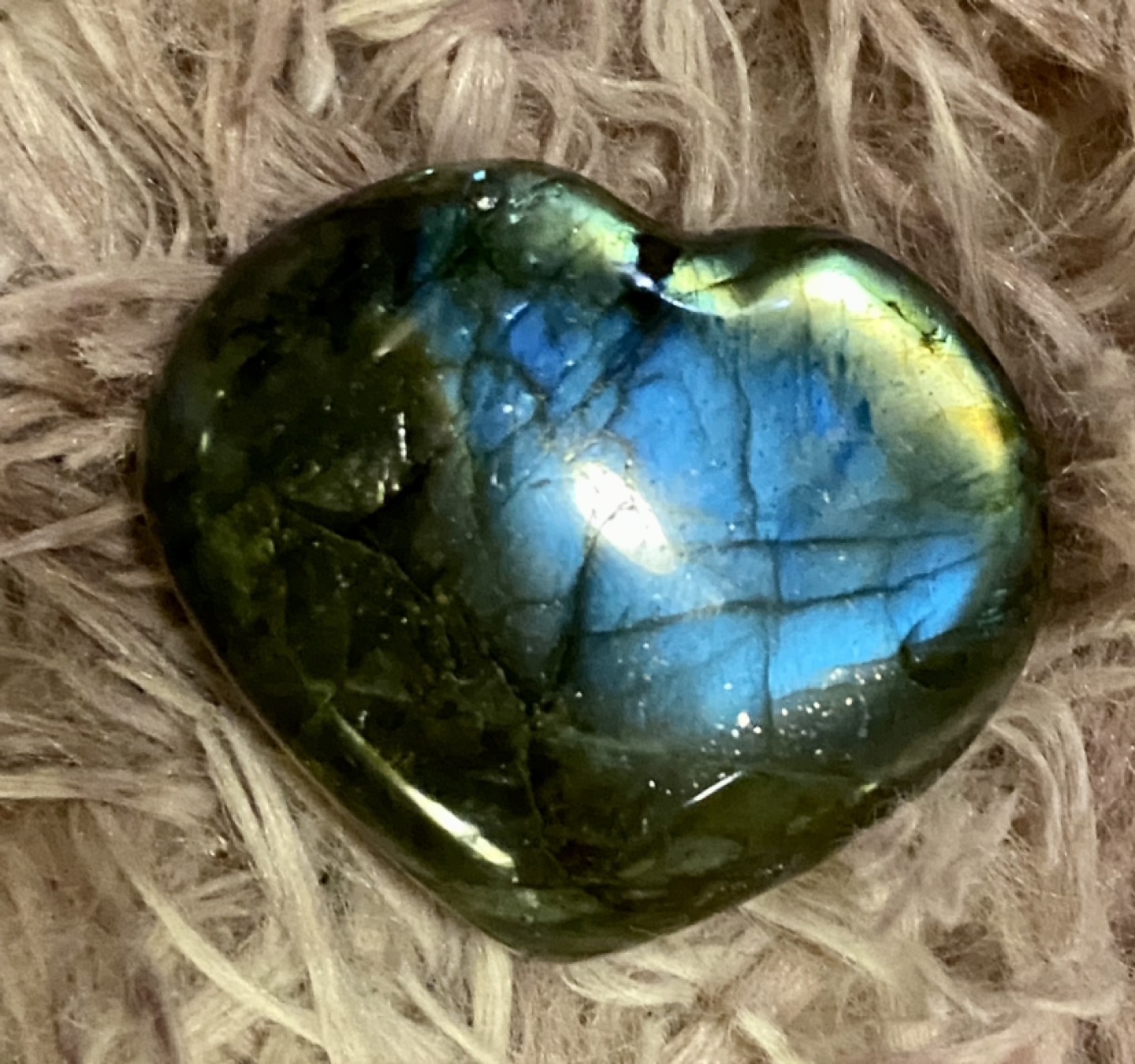 Labradorite Huge Heart Polished Stone thumbnail