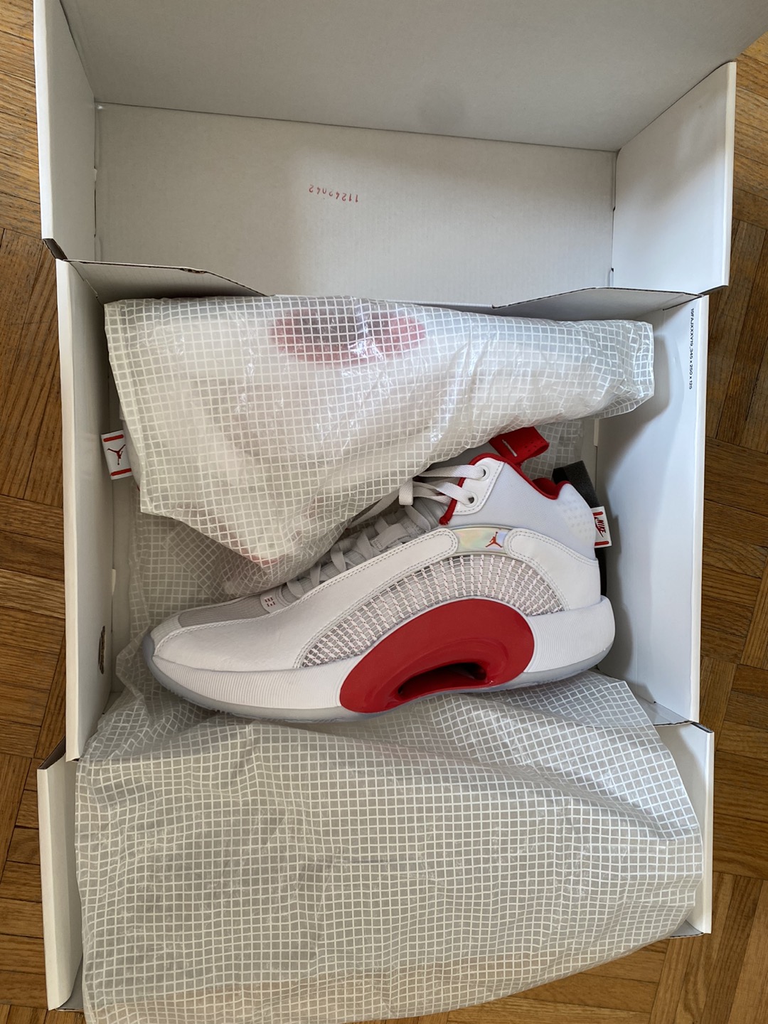 Air Jordan XXXV Fire Red (Icy sole) basketball shoes image indicator(4)