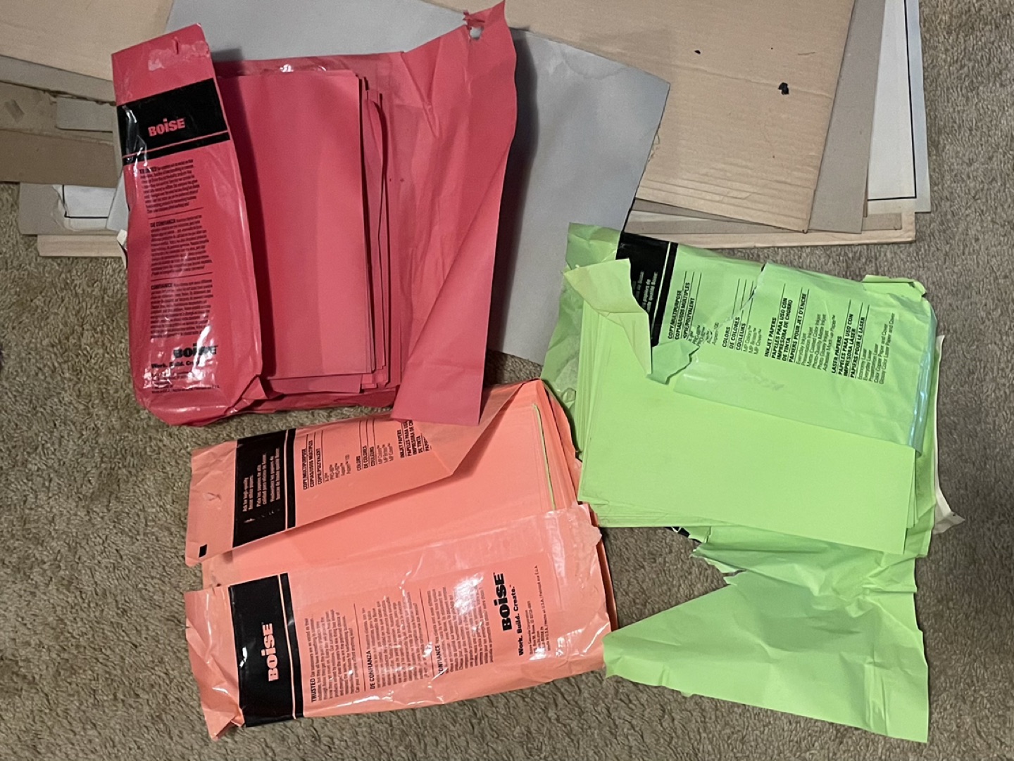 Colourful paper