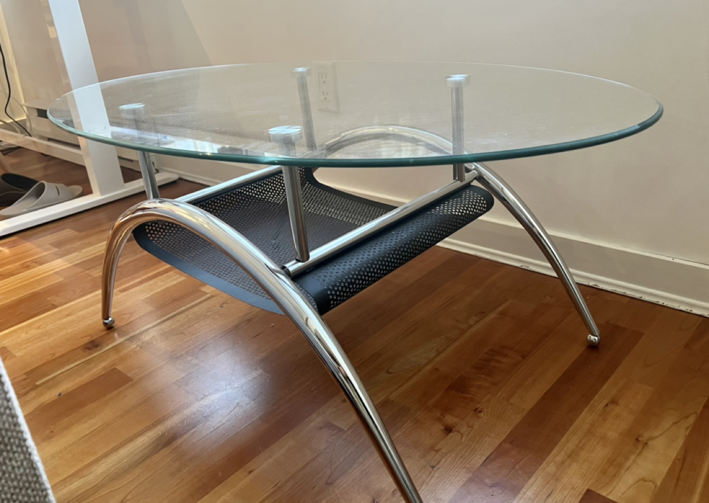 MCM glass chrome coffee table - photo 4