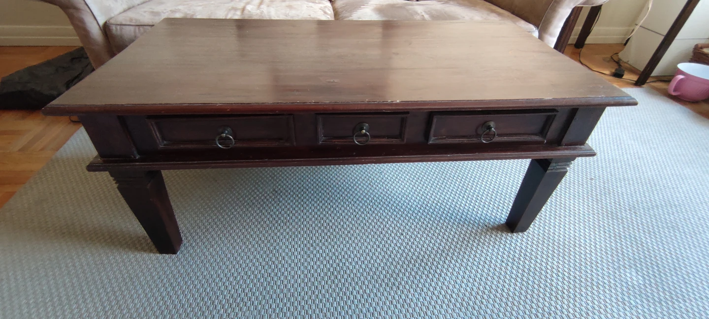 MUST BE PICKED UP ASAP!!! Indonesian dark wood coffee table. - photo 4