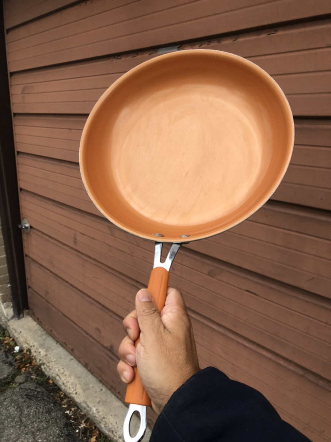 12 inch non stick frying pan ( orange )