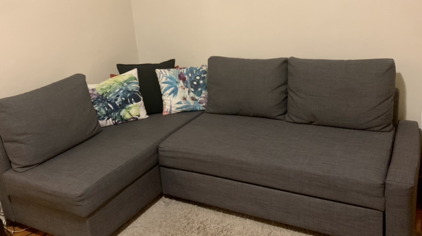 IKEA FRIHETEN corner sofa bed with storage