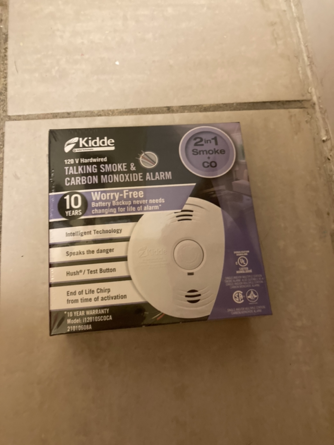 Talking smoke and carbon monoxide alarm