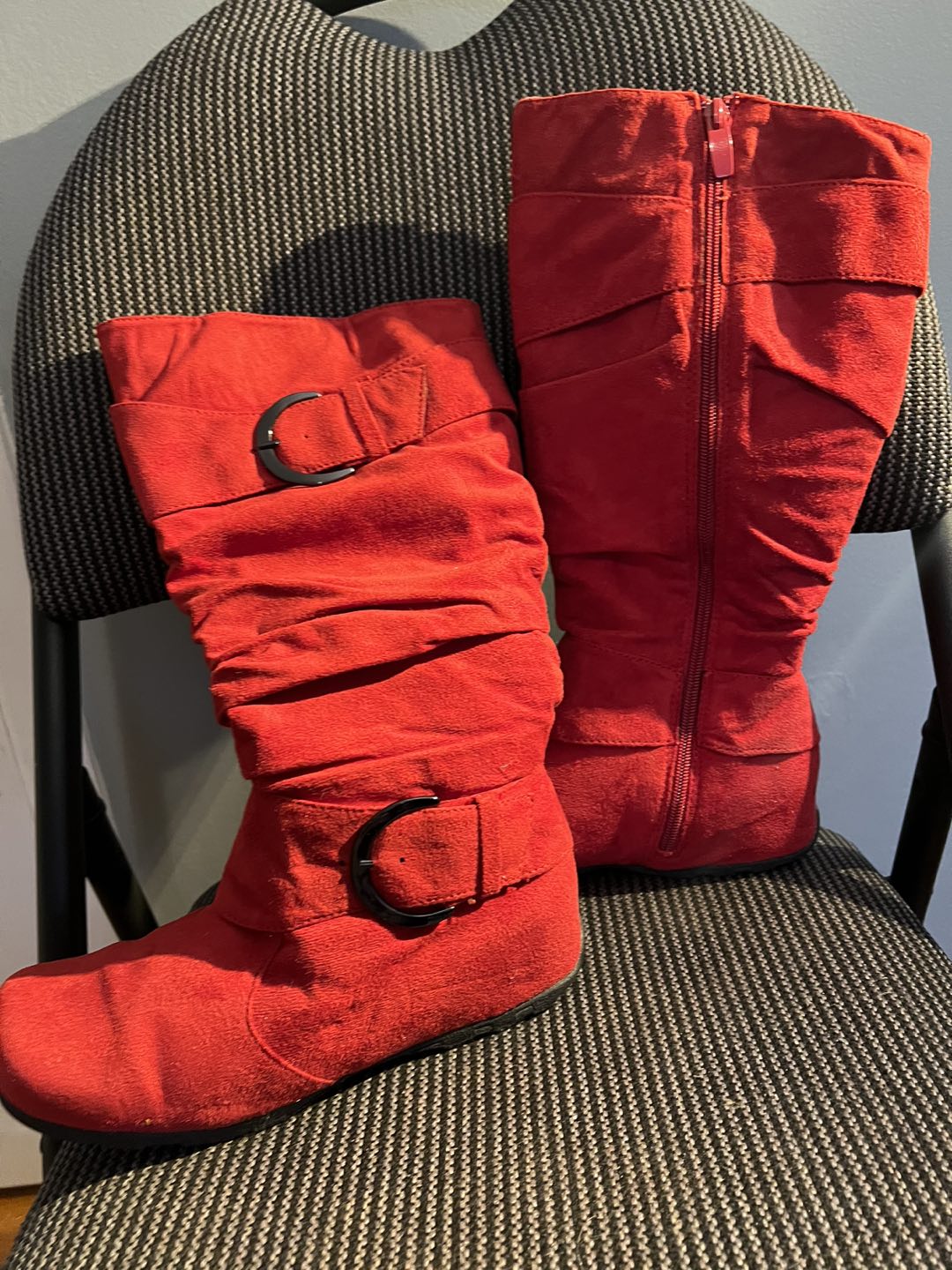 Winter Shoes / MOX collection / Red  Leather - photo 2