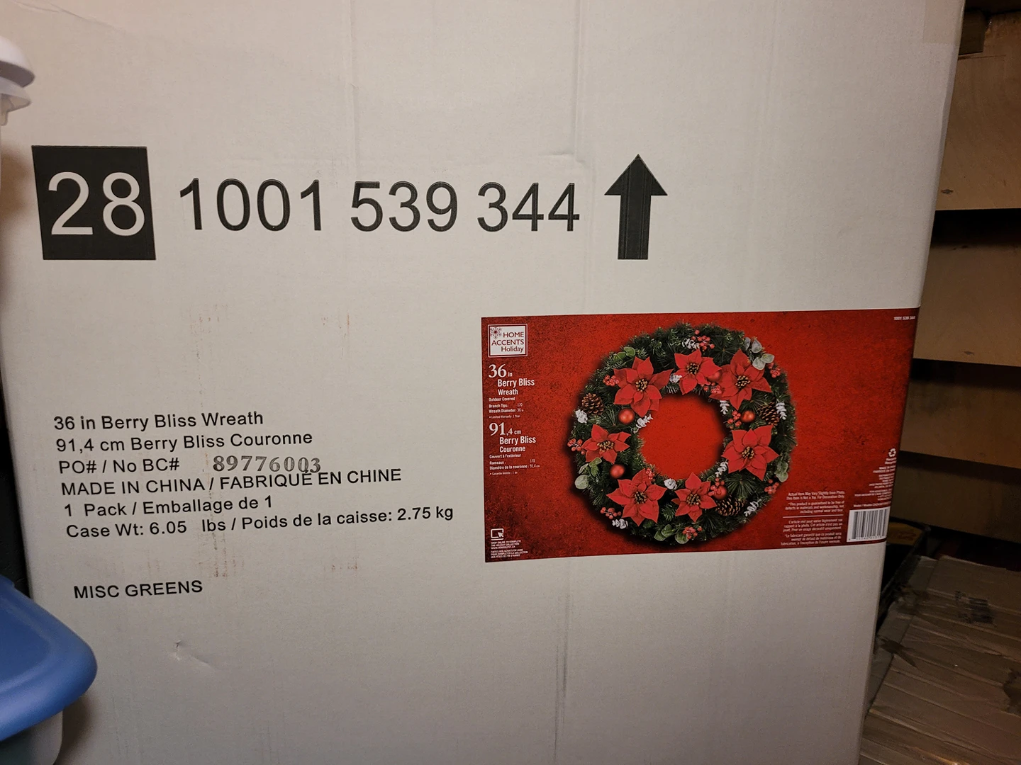 large size Brand New 36" Xmas wreath 🎁 image indicator(2)