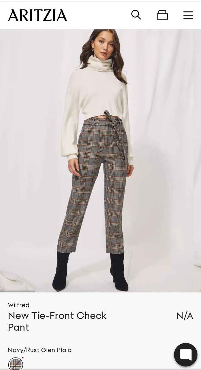 Aritzia Tie Front pant