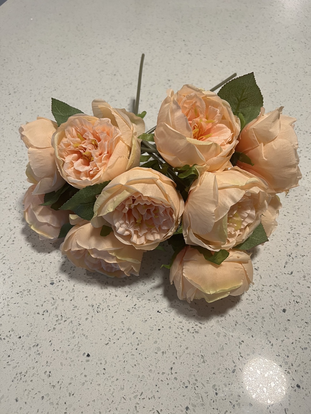 Light Peach Artificial Peonies