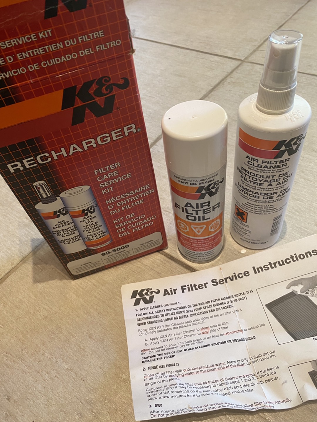 K&N Recharger Filter Care Service Kit