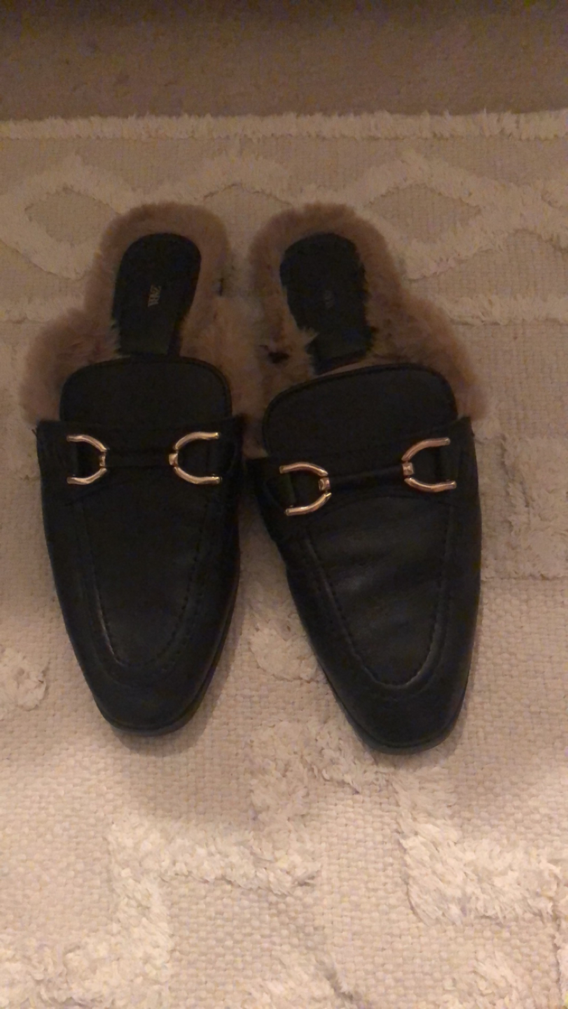 Zara mules lined with fur