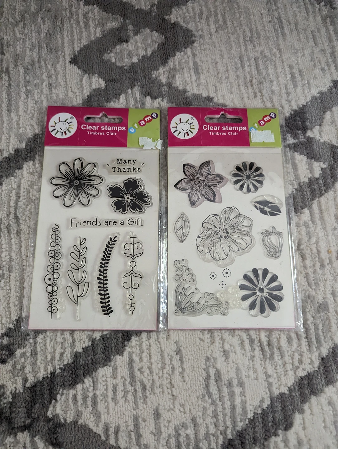 clear cling stamps flowers and friendship #freecycle thumbnail