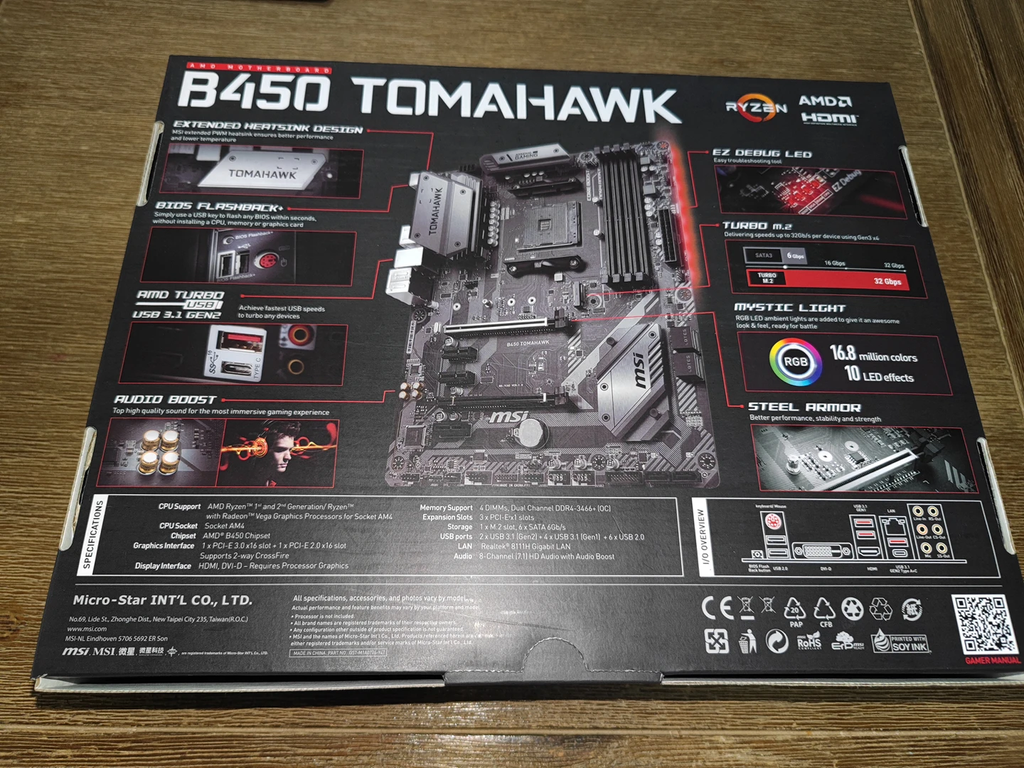 MSI B450 Tomahawk Motherboard - photo 4