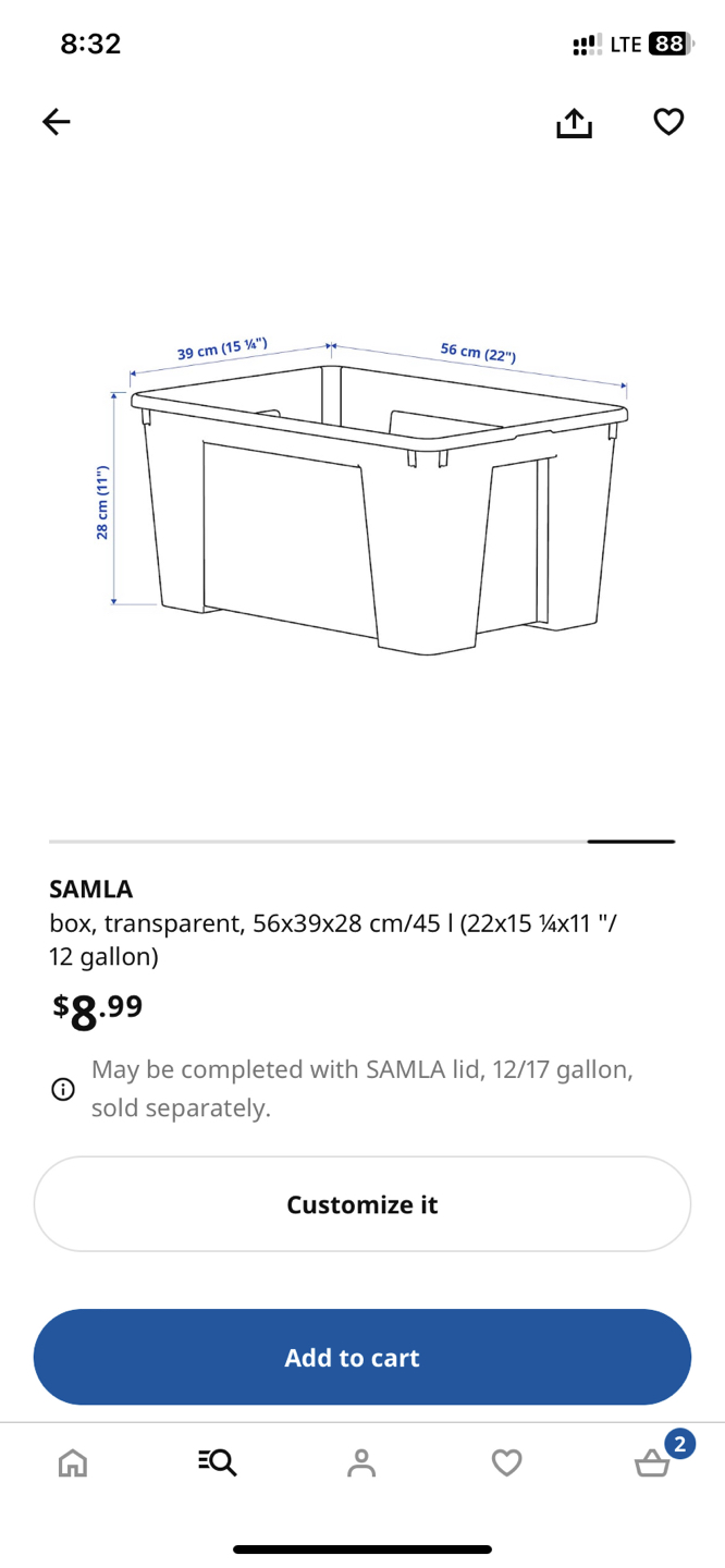 IKEA storage box SAMLA - photo 2