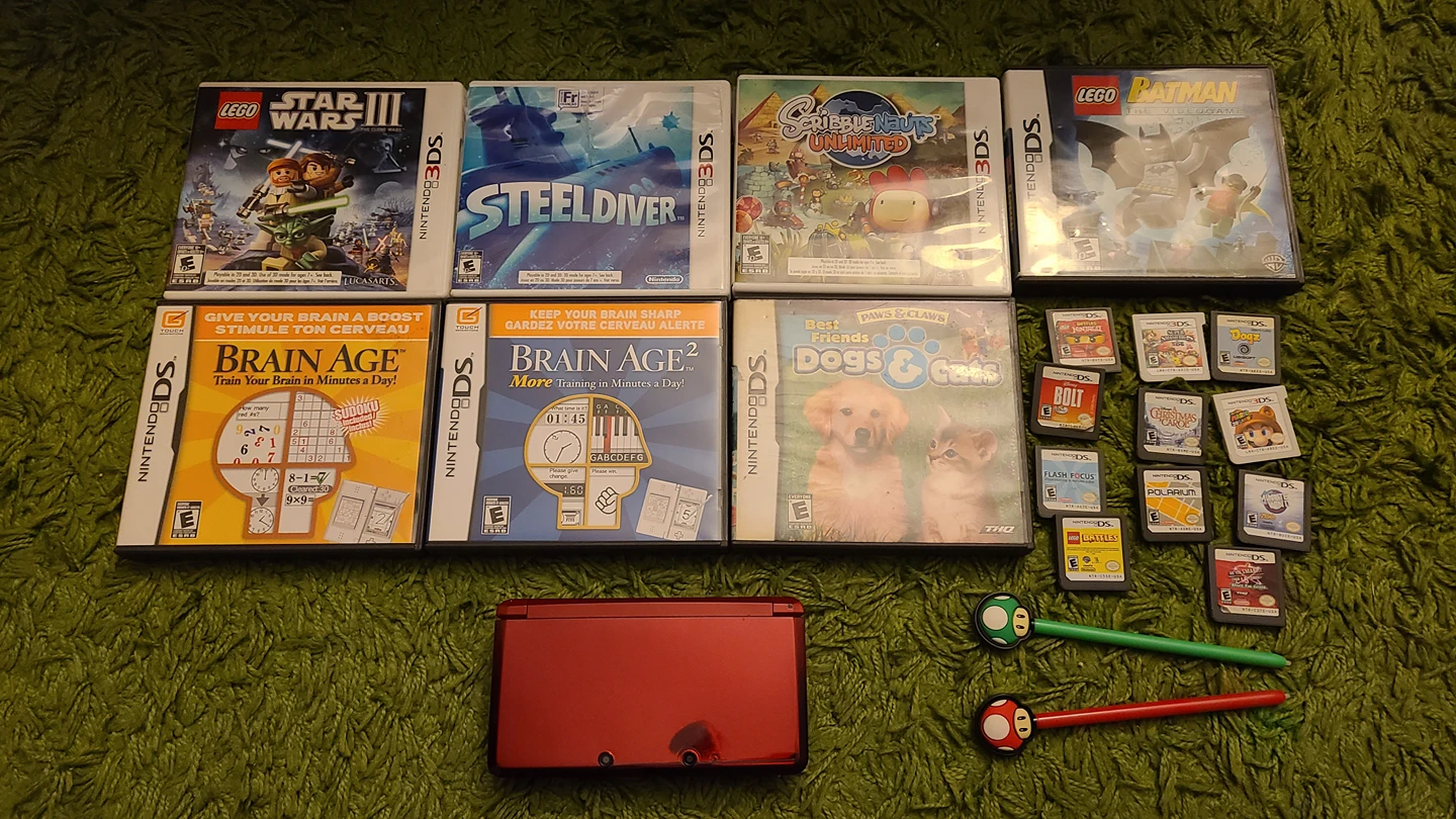 Flame Red 3ds Game Bundle