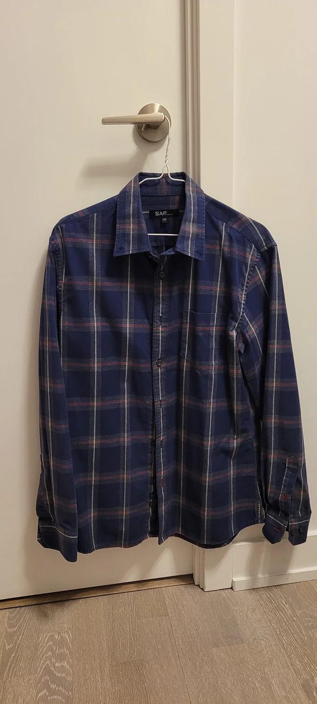 Men's M-L size Plaid shirt thumbnail