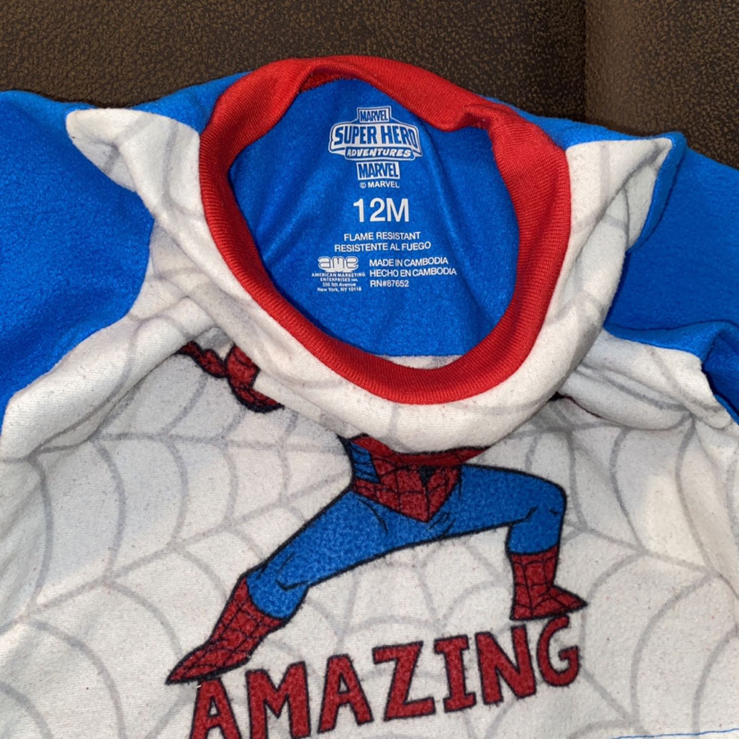 Marvel Superhero Adventures Boys Size 12M Spider-Man PJ Set - photo 3