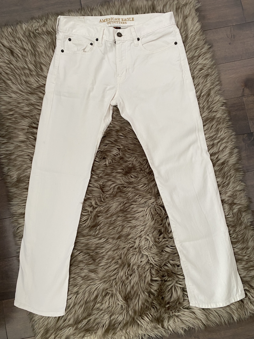 American Eagle White Jeans Size 31x30 thumbnail